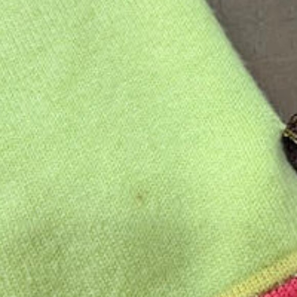 Berek Monkey Jungle Embroidered Cardigan Sweater Yellow Button Front Size Medium - Picture 14 of 15